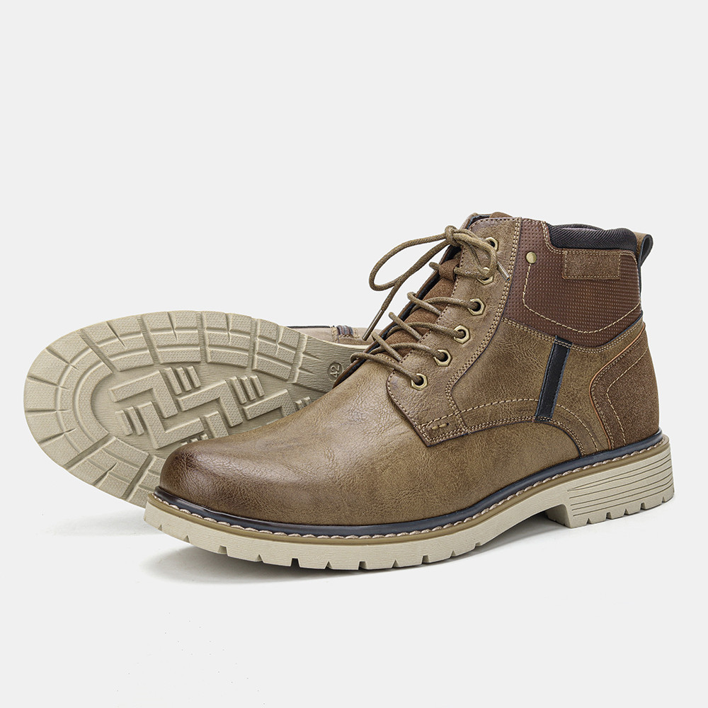  Men's Martin Boots Independent Station Retro Color Polished Ankle Boots Cross-border Trade Men's Shoes Plus Size Autumn and Winter Men's Boots_voghion.com