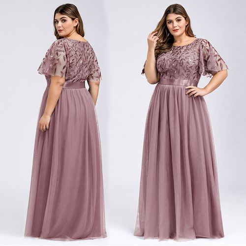 fat women high sequins mesh long dress 9XL high sequins mesh long dress