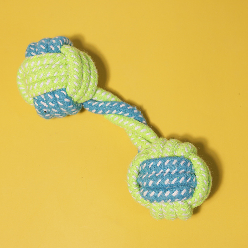 Juego de juguetes para perros y gatos, juguete de cuerda de algodón resistente a mordidas con nudo de bola, juguete para limpiar los dientes, suministros transfronterizos para mascotas, juguetes para perros