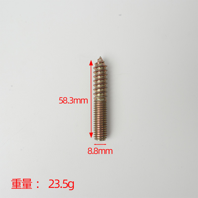 Tornillos autorroscantes de cola puntiaguda de dientes de doble cabeza galvanizados en color Tornillos de conexión de dos dientes Tornillos autorroscantes de dientes de madera para muebles