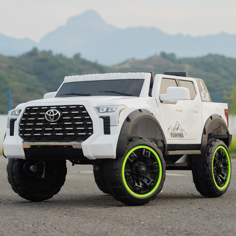 Coche de juguete eléctrico de dos personas para niños, coche de batería de control remoto, coche de regalo de cumpleaños para niños y niñas