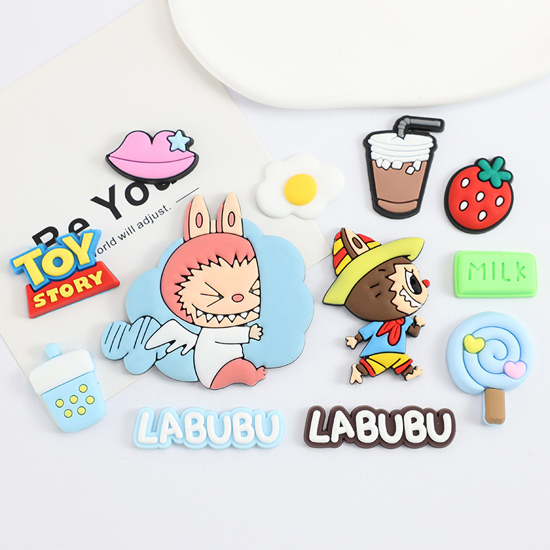 Cute cloth PVC soft rubber accessories diy phone case accessories ipad cotton slippers cup refrigerator decorative patch