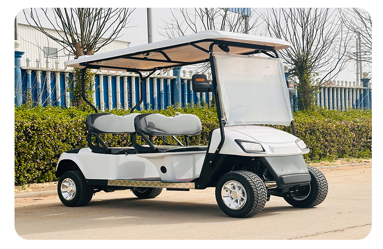 4-Seater Golf Cart, Four-Wheel Sightseeing Vehicle, Golf Course Tourist Attraction Tour, Sales Office Electric Vehicle, Patrol Vehicle