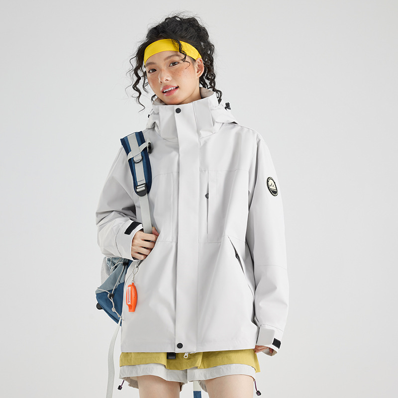 秋冬季冲锋衣防风防水三合一外套可拆卸羽绒内胆登山服定制LOGO字|undefined