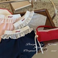 女童夏装短裙裤宝宝洋气儿童个性潮韩版时髦网纱花边屁帘运动热裤