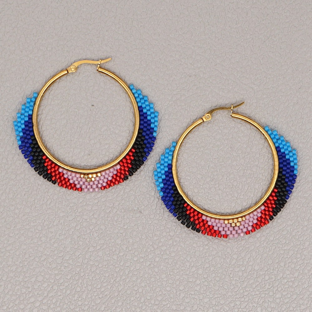 Fashion Ethnic Style Exaggerated Hoop Earrings display picture 5