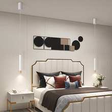 北歐極簡卧室床頭小吊燈現代簡約創意個性單頭吧台長線輕奢裝飾燈
