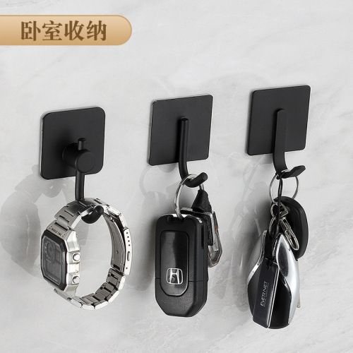 304 stainless steel hook kitchen bathroom force-adhesive hook no punching traceless single coat hook behind the door metal coat hook