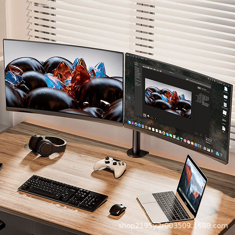 13 - 27 pulgadas de soporte de pantalla de computadora de Keqiang brazo rotatorio de pantalla ergonómica elevadora