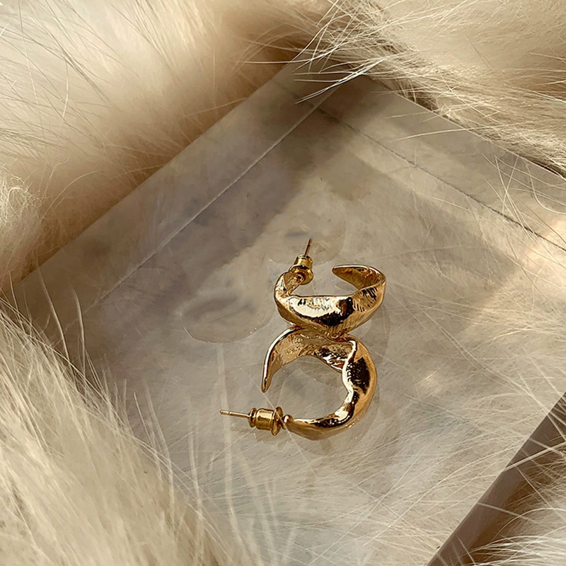 Серьги (Baoyu) металлическая серебряная игла, простой элегантный дизайн, высокое качество
