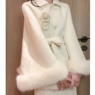 [30 days hot 719 pieces] overseas daughter high-end fashion coat women's winter fur sleeve gentle temperament