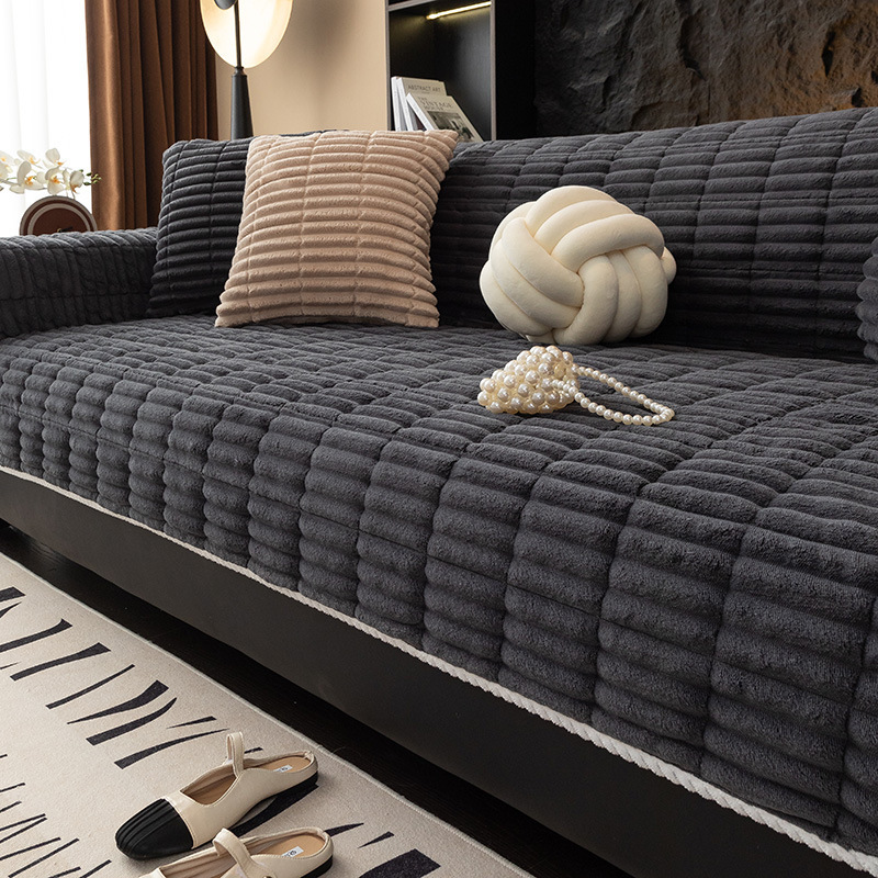 Coussin de siège en polaire pour canapé antidérapant chaud_voghion.com