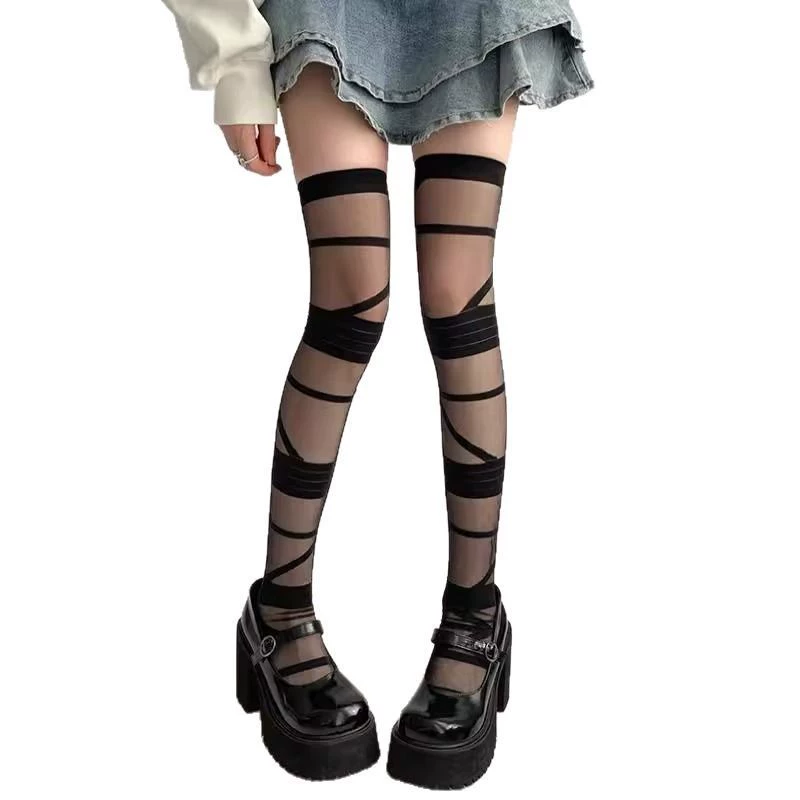Пояс, летние белые носки, колготки, эластичный бинт, 2 карата, стильLolita