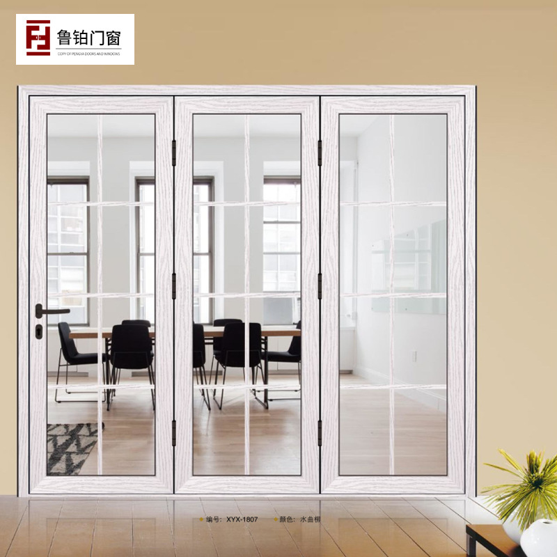 佛山厂家铝合金门窗阳台推拉重型隔断门商铺酒店断桥铝折叠门安装