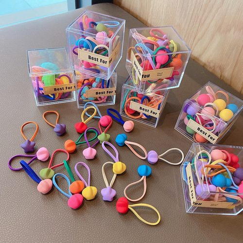 Baby's hair is tied with a rubber band without hurting the hair. High elastic hair rope. Children's hair accessories. Small pull-on hair rope. Girls' hair accessories.