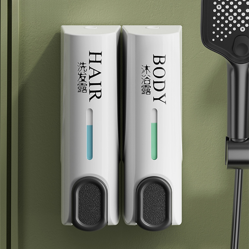 Hotel tipo champú de pared tipo champú de baño líquido de jabón dispensador de botellas de baño caja de presión líquido de manos