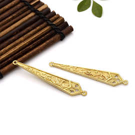 众兴新款铸铜云纹仙鹤令牌璎珞连接件 古风汉服头饰配件diy材料