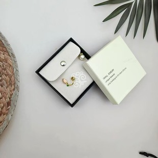 Ins Style Simple High-end Suede Bag Necklace Earrings Bracelet Jewelry Various Small Items Portable Storage Printable Log