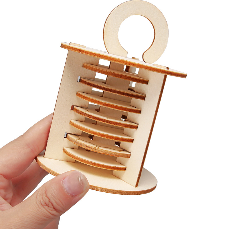 Cerradura de contraseña hecha por sí misma tecnología de madera DIY pequeña fabricación de experimentos científicos hechos a mano novedosos materiales de ayuda educativa recomendados