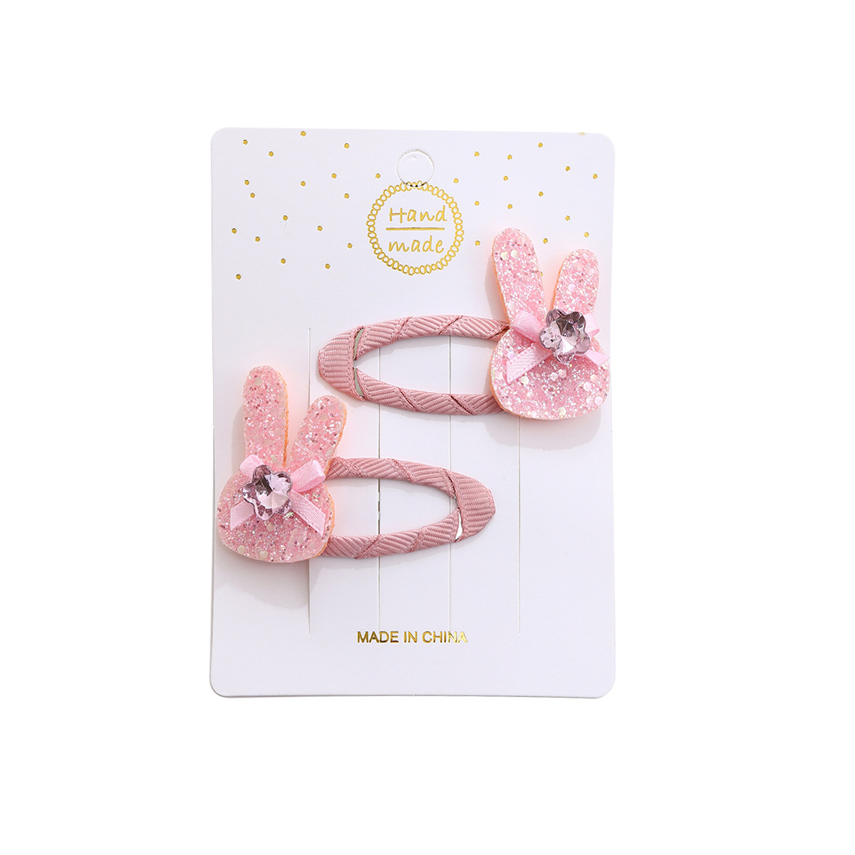 Diamante rosa brillante conejo adornos de cabello para niños lindos sequillas estrellas pinzas de cabello para niñas pinzas de cabello para bebés pinzas de cabello