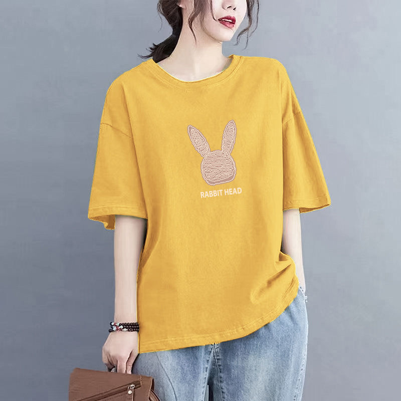 노란색 [RABBIT 토끼 머리]