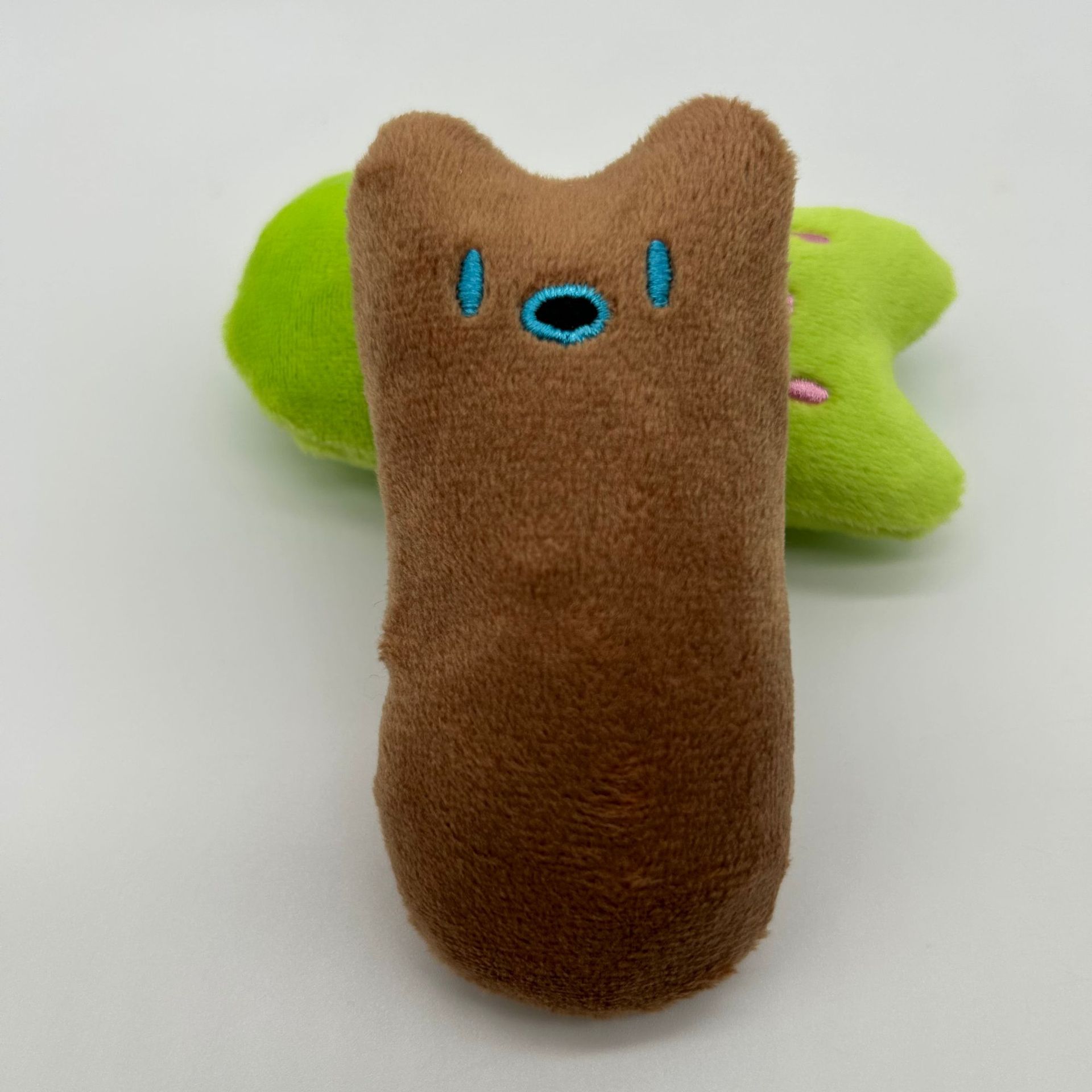 Catnip Pet Plush Little Finger With Crinkle Paper BB Sound Durable Chew Toy_voghion.com