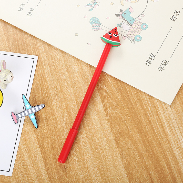 Estudiante pluma de gel de aprendizaje creativo papelería pluma de agua múltiple Rosa lindo dibujos animados pluma de la firma fábrica al por mayor