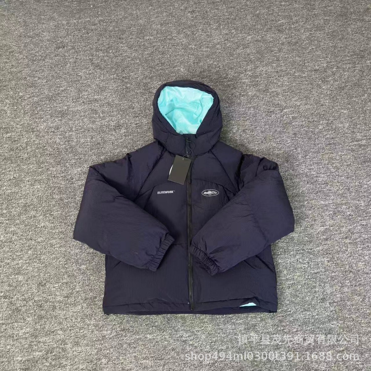 Corteiz Elitework Puffer Jacket Black