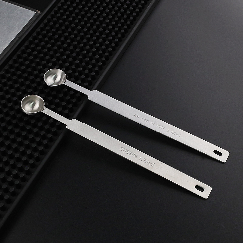 Edelstahl Messlöffel Mit Langem Stiel Für Backen Und Tee_voghion.com