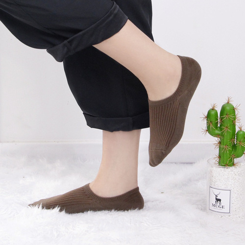 Spring and summer invisible socks for women double-needle solid color Japanese shallow-mouthed low-waist boat socks retro color women's casual socks