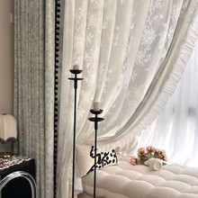 莫里斯花雪尼尔窗帘轻法式高级感雪尼尔窗帘阳台飘窗卧室遮光窗帘
