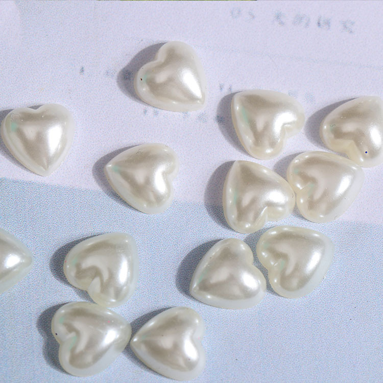 ABS imitación de perlas de fondo plano perlas de forma especial amor flocos de nieve DIY móvil belleza material de decoración de Navidad