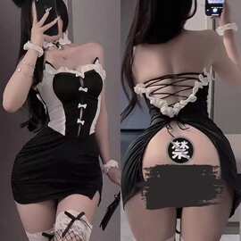 情趣内衣可爱女仆性感套装猫女郎诱惑露臀开裆免脱cos角色女仆装