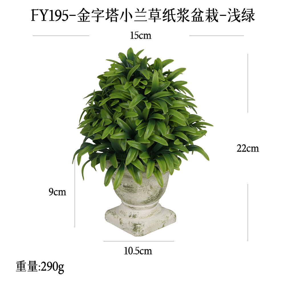 Planta Verde y Flor Artificial en Maceta de Plástico, Decorativo, para Escritorio y Hogar