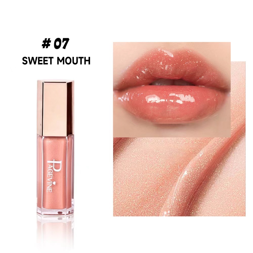 Cross-border PAGE VINE nuevo esmalte de labios de flujo, esmalte de labios de color acuoso, lápiz labial caliente, lápiz labial de miel