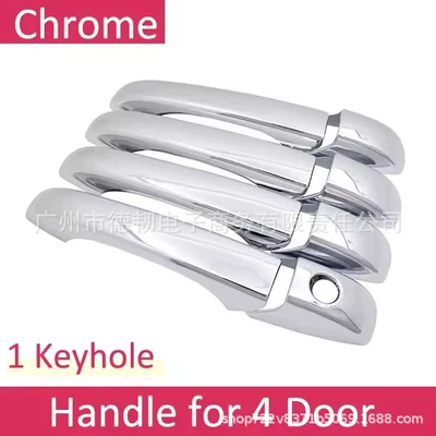 Applicable to 11-21 Jeep Grand Cherokee WK2 Chrome Handle Cover Door Handle Decorative Sticker (Portal Wrist) - single-hole-handle