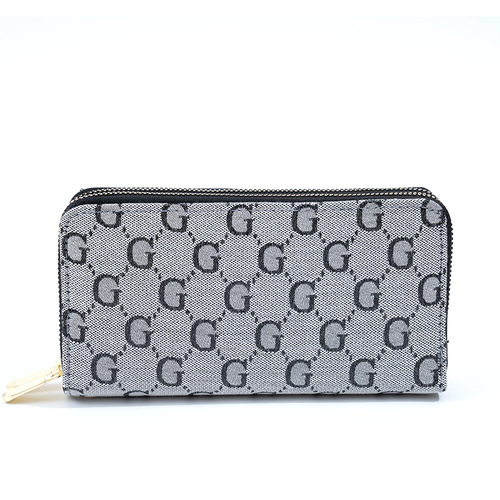  New Women's Clutch Bag with Printed Big G Letter Design, Fashionable Double-Zipper Style, Large Capacity, Multi-Card Slot Wallet, and Phone Pocket