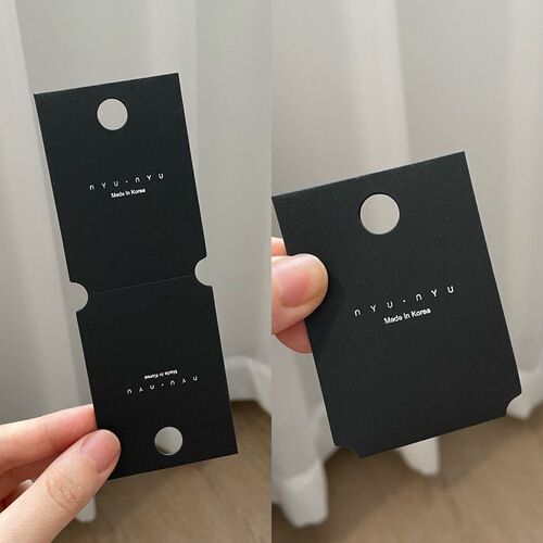 Korean high-end jewelry cardboard hairpin card hair ring folding card small hairpin black and white packaging cardboard can be hung cardboard