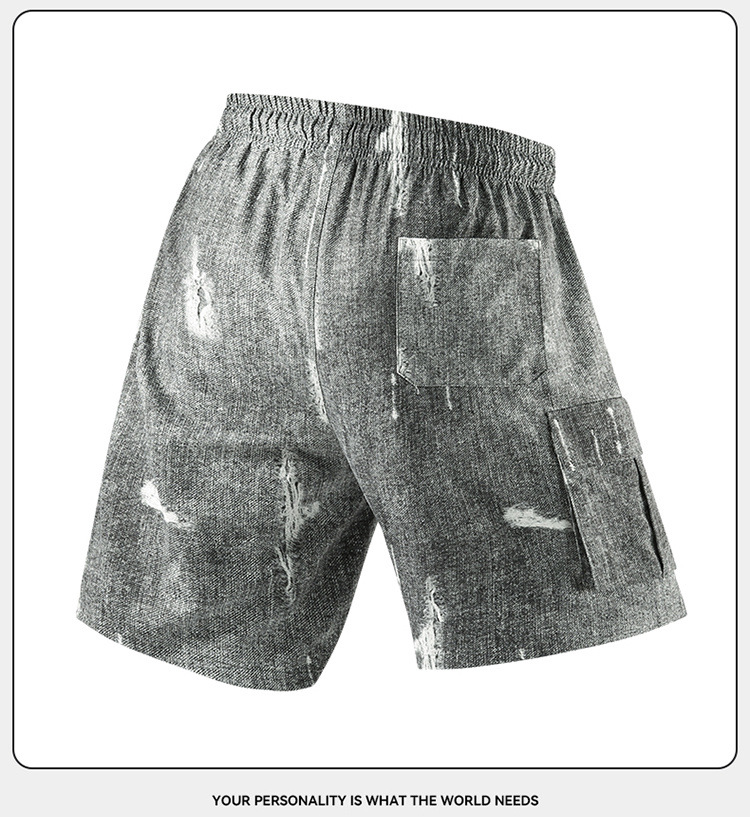 Men's Cargo Shorts 5-Inch Inseam Lightweight Polyester Casual Utility Shorts With Multiple Pockets Straight Leg Summer Shorts For Teens & Young Adults_viptrois.com