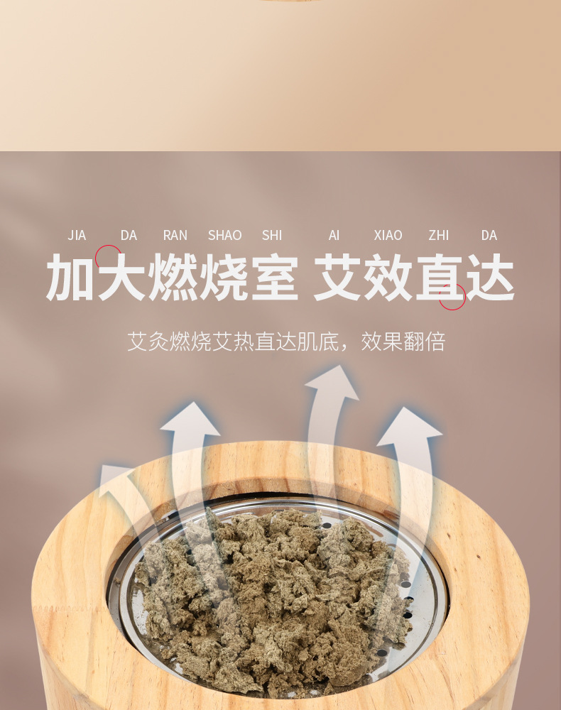 Solid Wood Moxibustion Stool Seat Warm Moxa Device for Hip and Lower Back Home Use Small Size quality and texture