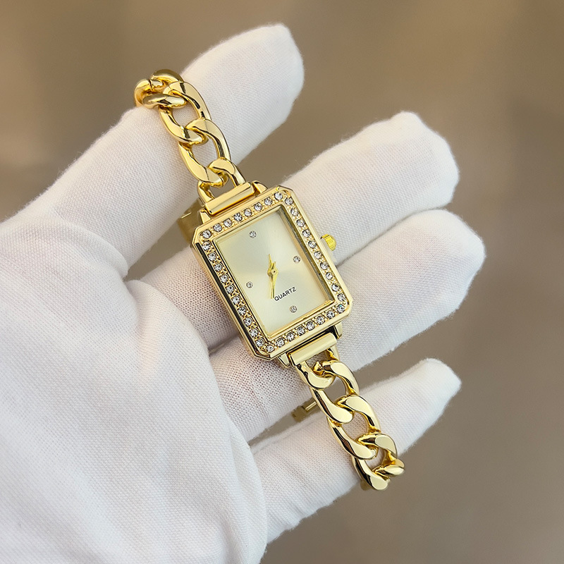 50g Weight Ordinary Glass Mirror Material Alloy Strap Material Watch Classification Pointer Display Type Single Folding Buckle Buckle Style Rectangle Dial Shape Daily Occasion Quartz Movement Geometric Pattern Women's Gender Simple Style Style Simple Style Geometric Single Folding Buckle Quartz Women's Watches 17