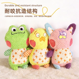 跨境新品宠物毛绒发声耐咬玩具猫咪青蛙猫头鹰狗狗互动陪伴玩具