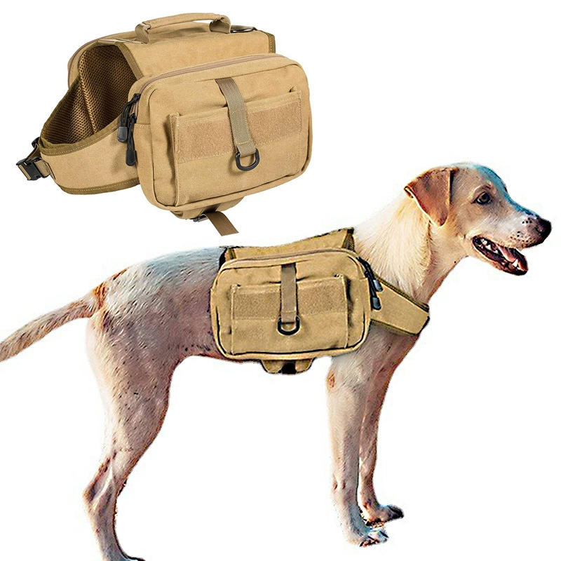 Открытый тактический рюкзак, самостоятельный рюкзак для собак, походный рюкзак, седельная сумка для собак, подходящая для средних и крупных собак