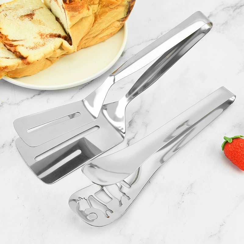 Лопатка для стейков из нержавеющей стали 304, кухонные щипцы для рыбы, бытовые щипцы для еды, лопатка для стейков, многофункциональные щипцы для еды