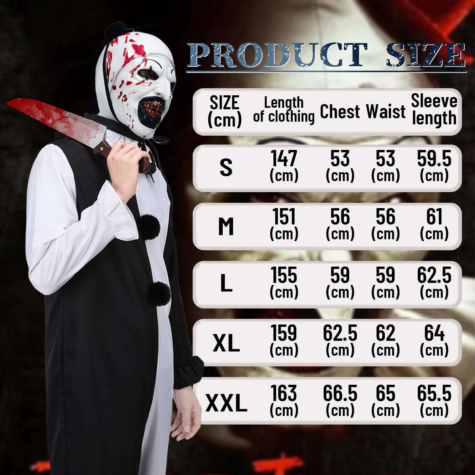 Home & Garden 2024 nei Séil Break Clown Mask Séil Break Clown Kappbekleedung Halloween Horror Masquerade Mask_voghion.com