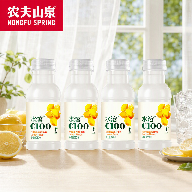 Nongfu Spring Water Soluble C100 Lemon Flavor Mini Bottle Mixed Fruit Juice Summer Drink Vitamin C Beverage