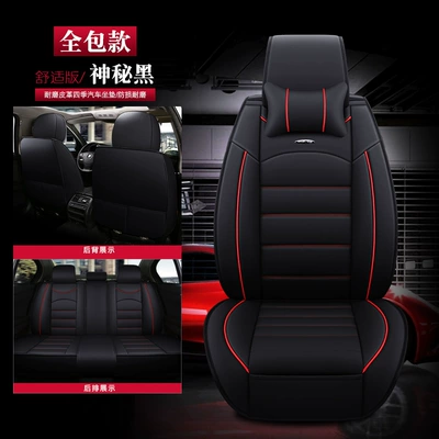 Seat cushion, seat cover – Seat Cover - yz-1-full-leather-comfort-version-black-and-red-five-seats