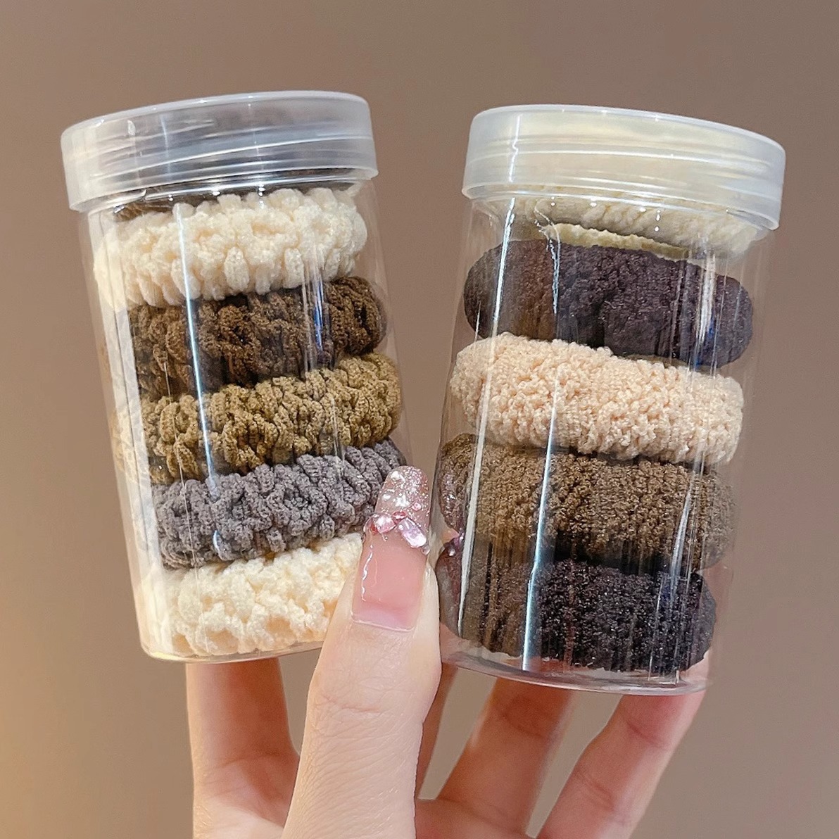 Cauda de cabello de cabello alta 2025 nueva banda de goma de alta gama para mujeres, elástica y duradera, anillo de cabello, cubierta de cuero, toque de cabeza