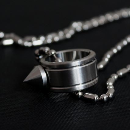 不锈钢防身戒指 防狼武器扳指 个人防护器材用品 户外EDC工具