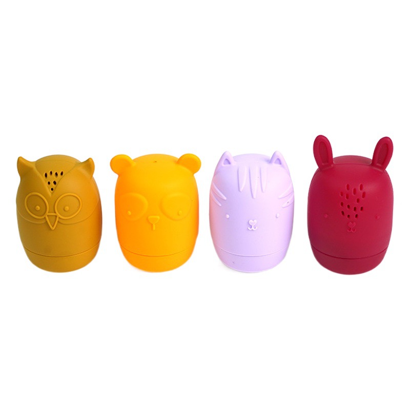 Juguetes de baño y agua para niños Aojeni de verano, juego de juguetes de baño para bebés de silicona de grado alimenticio con diseño de animales de dibujos animados